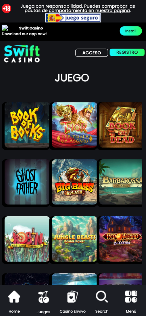 swift casino app