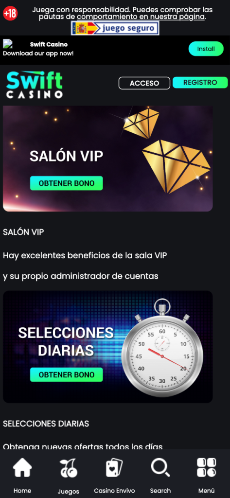 swift casino app